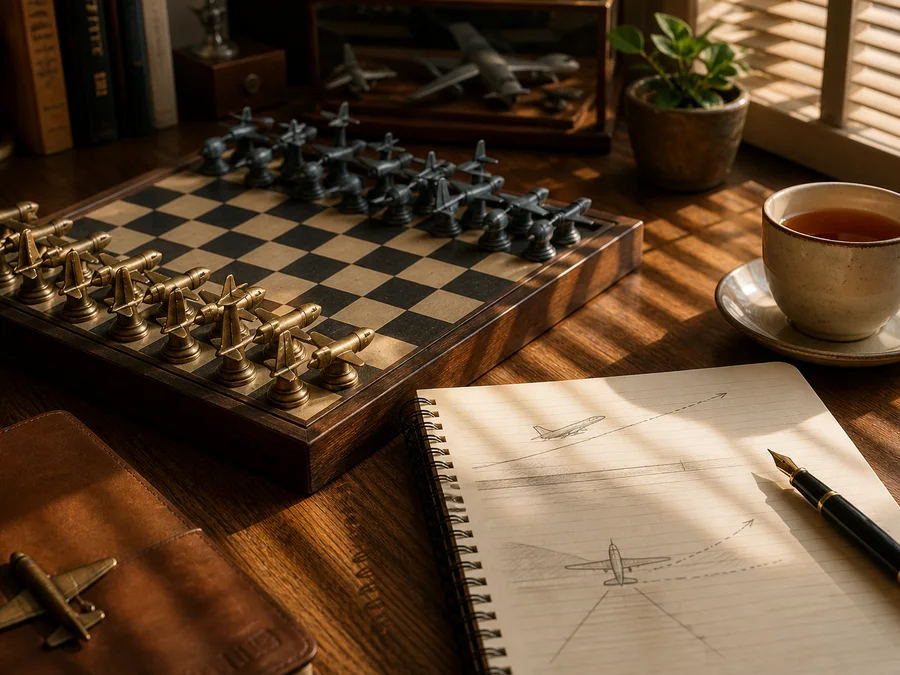 A complete Aeroplane Chess move record on a shared device